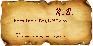 Martinek Boglárka névjegykártya